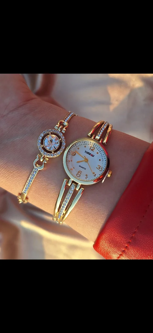 ساعت مچی عقربه ای زنانه مدل فول نگین