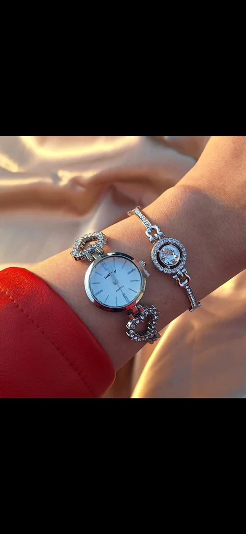 ساعت مچی عقربه ای زنانه فول نگین