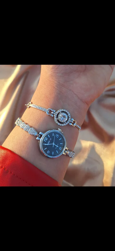 ساعت مچی عقربه ای زنانه مدل فول نگین